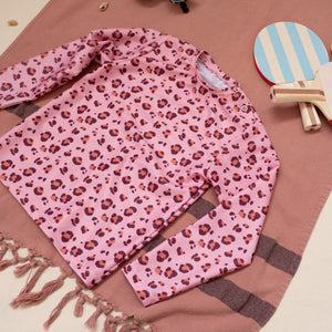 Lycra / badpakstof - ikatee® - Grijs - Roze