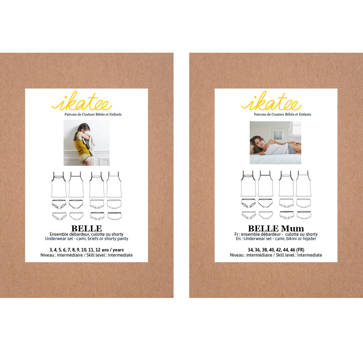 Duo BELLE Kids/Mum - underwear set - Paper Sewing Pattern – Ikatee sewing  patterns