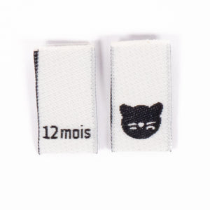 Woven size labels ©ikatee - 1 month to 12 years - x7