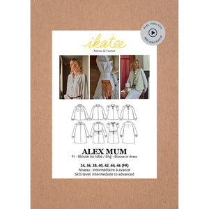 Alex blouse or dress sewing pattern