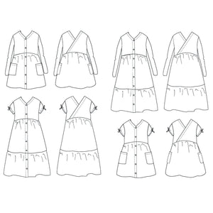 long or short dress sewing pattern