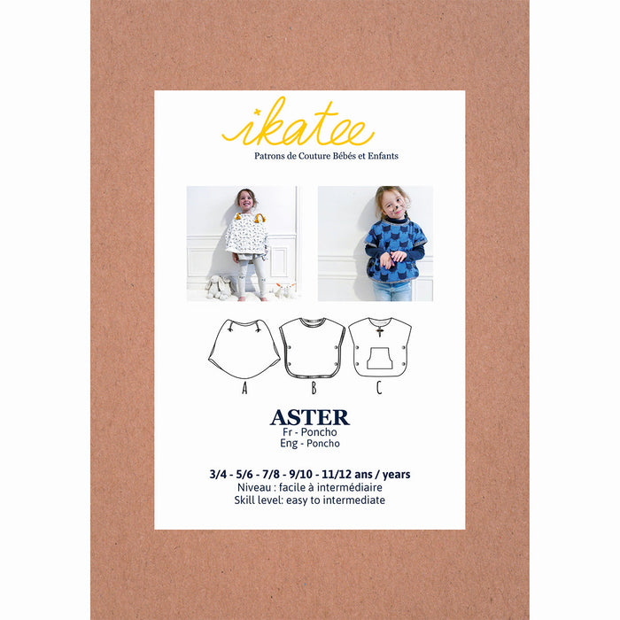 Aster Ponchos - 3/12y - Paper Sewing Pattern