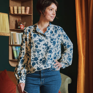 Long sleeves blouse sewing pattern for woman