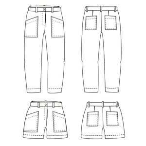 pants or shorts sewing pattern