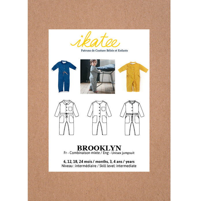 BROOKLYN Jumpsuit - Baby 6M/4Y - Paper Sewing Pattern