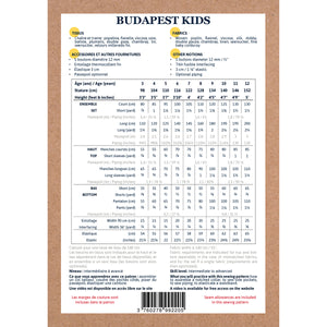 Duo BUDAPEST + BUDAPEST Kids Pajamas - PDF Sewing Pattern