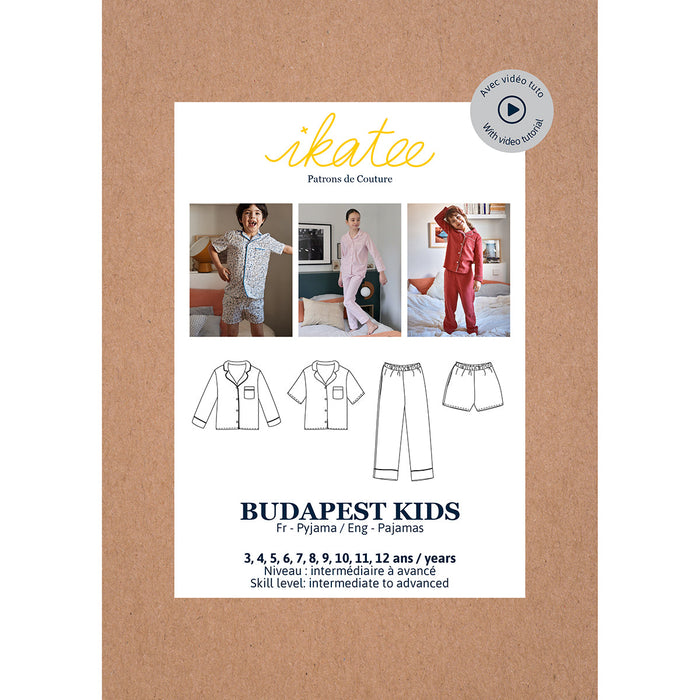 BUDAPEST KIDS Pajamas - 3/12y - Paper Sewing Pattern