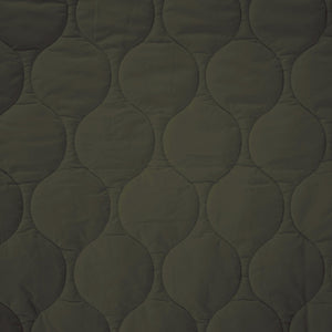 Quilted down jacket fabric - Arabesque - Khaki Green