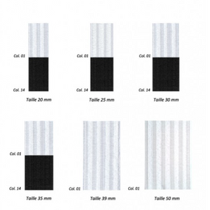 Zachte elastische tailleband - Noir - Verschillende breedtes
