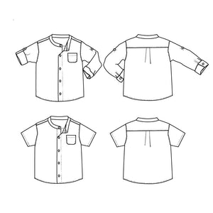 Baby shirt sewing pattern PDF