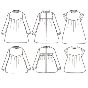 Blouse and dress sewing pattern for women PDF