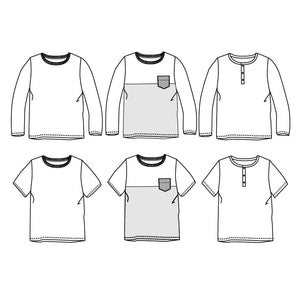 Children's t-shirt sewing pattern PDF