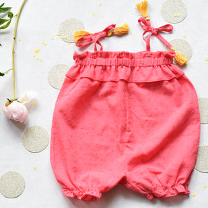 Sewing pattern for baby romper with straps