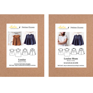 LOUISE Duo Blouse & Dress - Girl + Mum - Paper Sewing Pattern