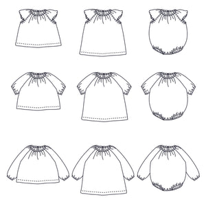 HANOÏ Blouse, dress and romper - Baby 1M/4Y - Paper Sewing Pattern
