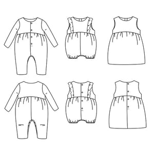 Jumpsuit and dress sewing pattern PDF 