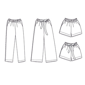 Women's pants and shorts sewing pattern PDF