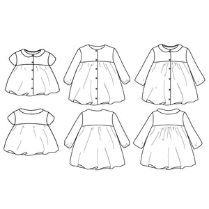 Blouse or dress sewing pattern PDF