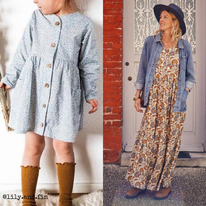 ANNA Duo Dress - Girl + Mum - PDF Sewing Pattern