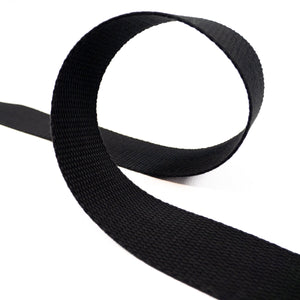 Cotton Webbing - 30 or 40 mm - Black