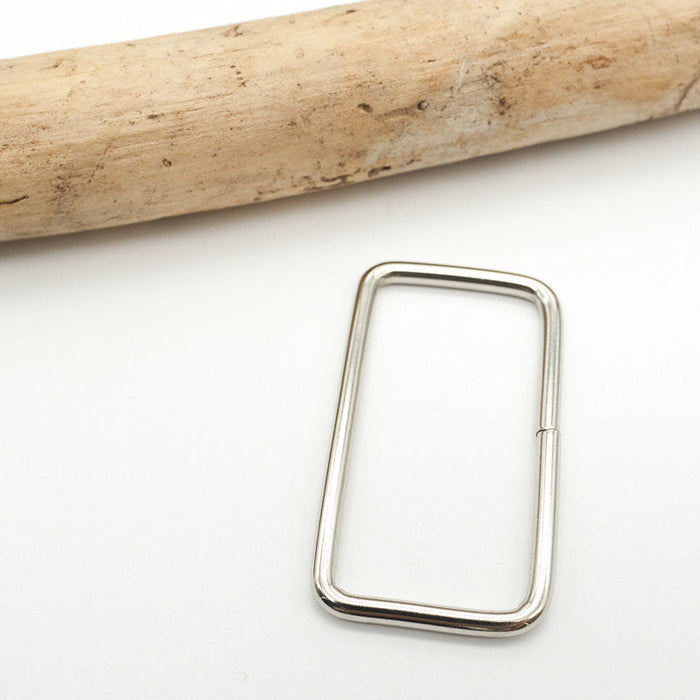 Metal loop buckle - 30 or 40 mm - Silver