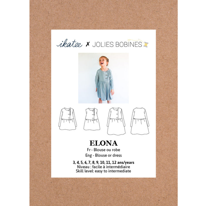 ELONA Bluse &amp; Kleid - Mädchen 3/12 - Papier-Schnittmuster 