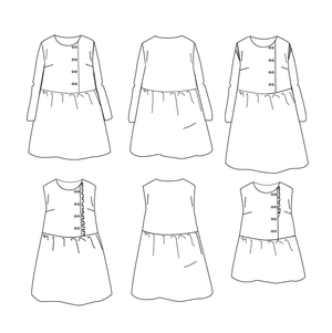 Blouse and dress sewing pattern for women PDF 