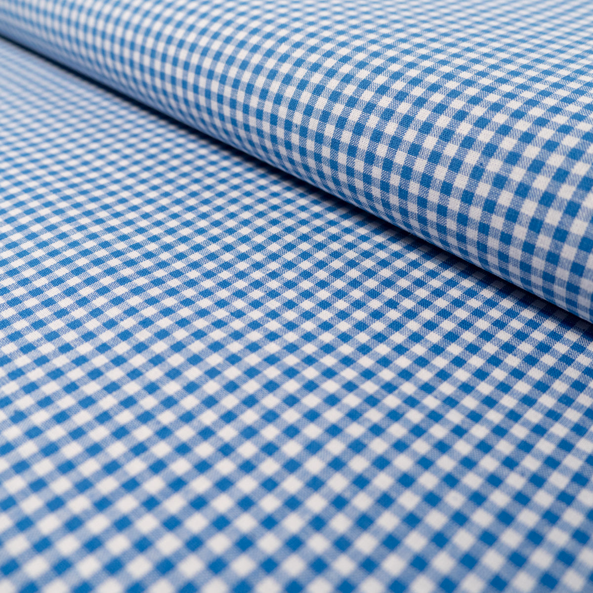 Gingham fabric mini check - Blue sky – Ikatee sewing patterns