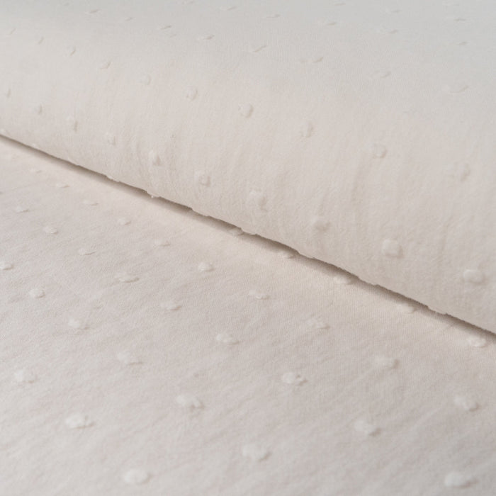 Cotton Plumetis Fabric - White