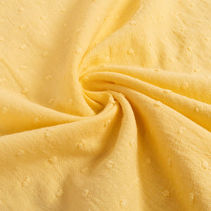 Cotton Plumetis Fabric - Lemon