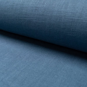 Gewassen linnen stof - Bleu jean