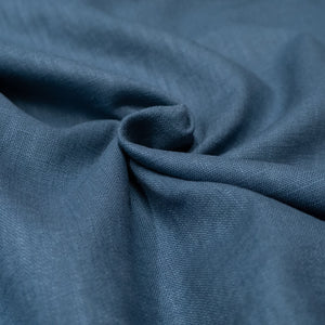 Washed Linen Fabric - Bleu jean
