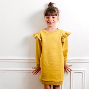 sewing a long-sleeved dress for girl