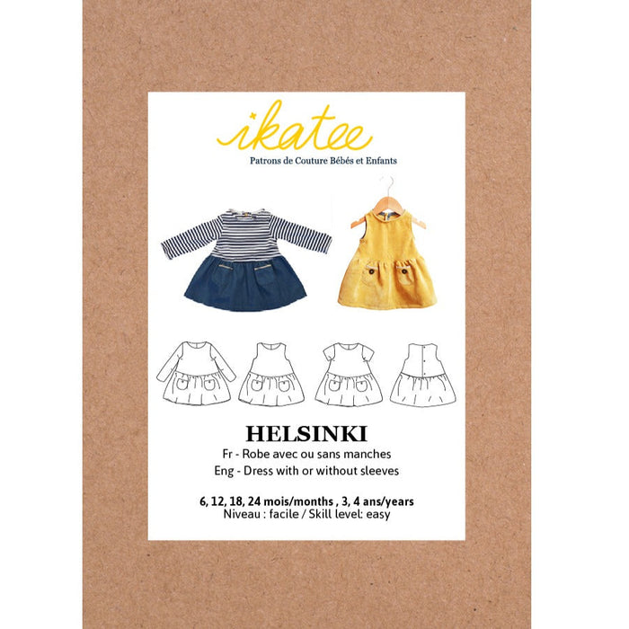 Kleid HELSINKI – Baby Mädchen 6M/4J – Papier-Schnittmuster