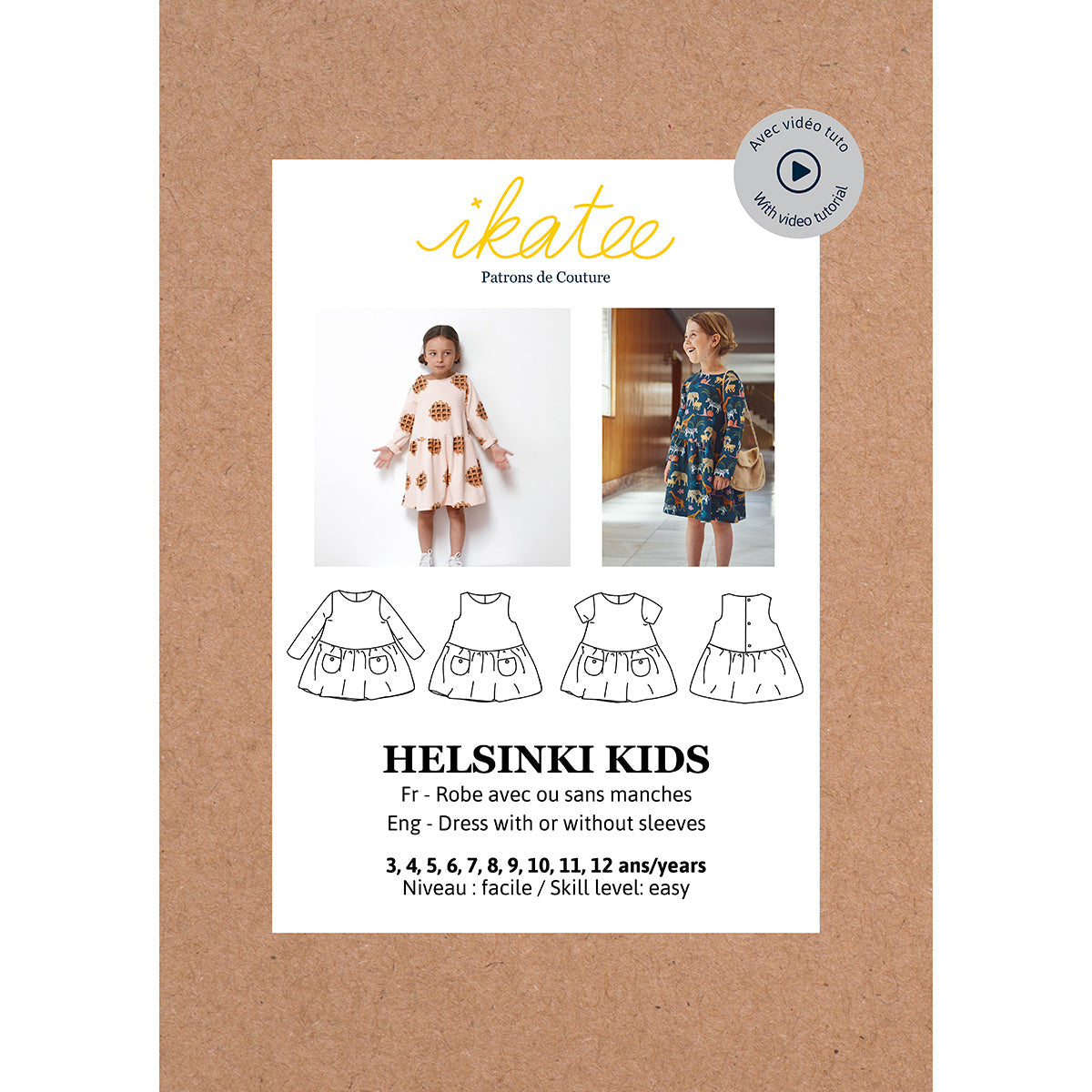 MILANO KIDS Dress - Girl 3-12Y - PDF Sewing Pattern – Ikatee