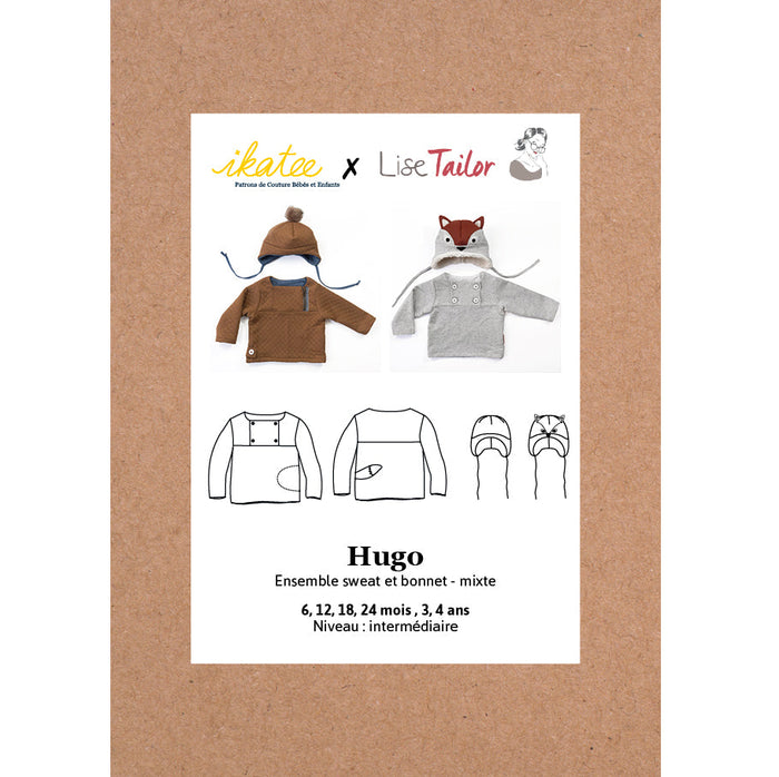 HUGO sweatshirt + hat set - Baby 6M/4Y - Paper Sewing Pattern