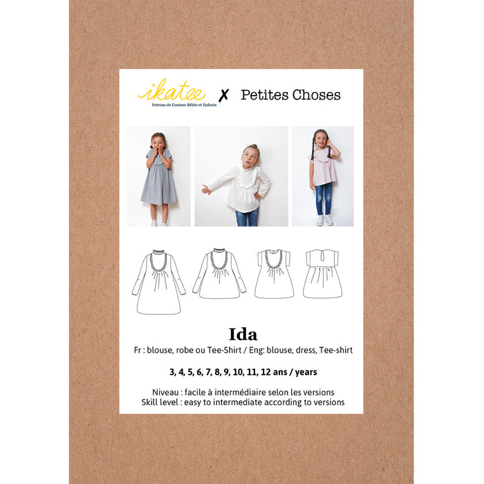 IDA blouse & dress - Girl 3/12 - Paper Sewing Pattern