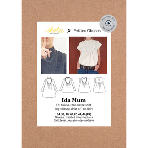 Blouse and dress sewing pattern paper format