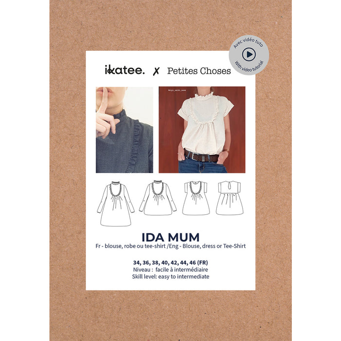 IDA Mum blouse & dress - Woman 34/46 - Paper Sewing Pattern