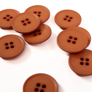4 holes mat button - 20 mm - Pecan