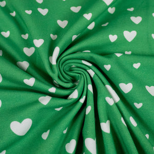 Organic stretch Jersey - ikatee® - Petit cœur - Green