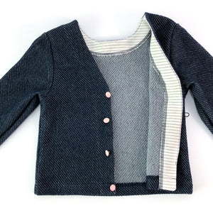 Long-sleeved cardigan sewing pattern