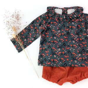 Baby ruffled blouse sewing pattern