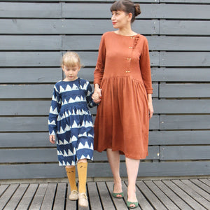 DIY loose-fitting dress for woman and girl