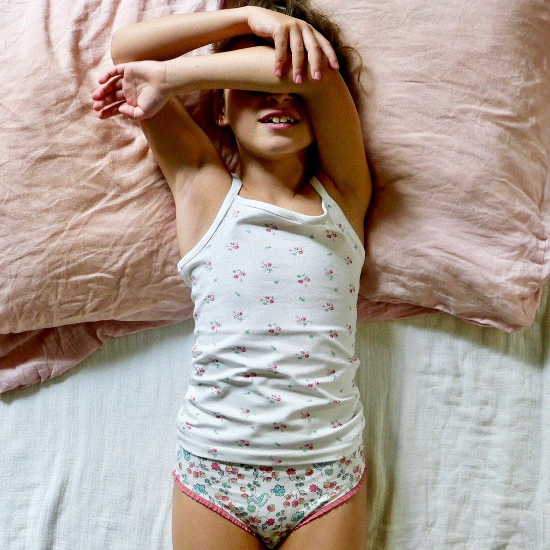 little daughter in underwear