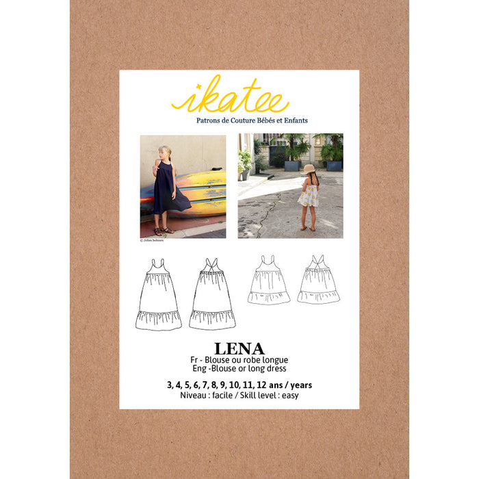LENA - blouse &amp; jurk - Meisje 3/12 - Papieren naaipatroon