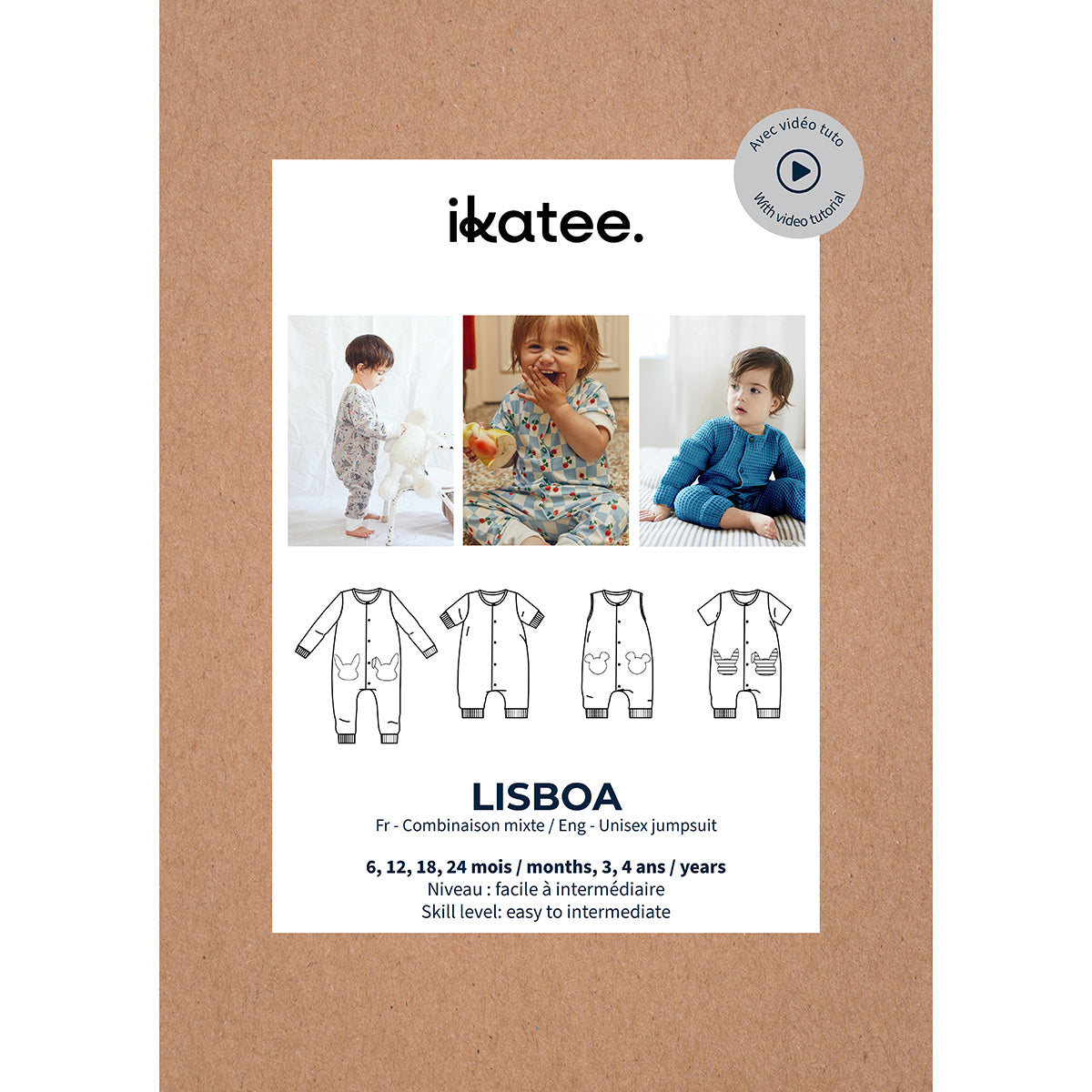 LISBOA jumpsuit / playsuit - Baby 6M/4Y - Paper Sewing Pattern