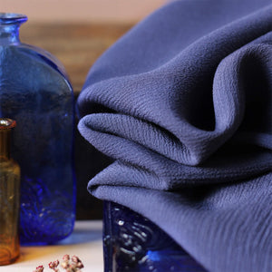 Moroccan Viscose crepe fabric - La Maison Naïve® - Indigo