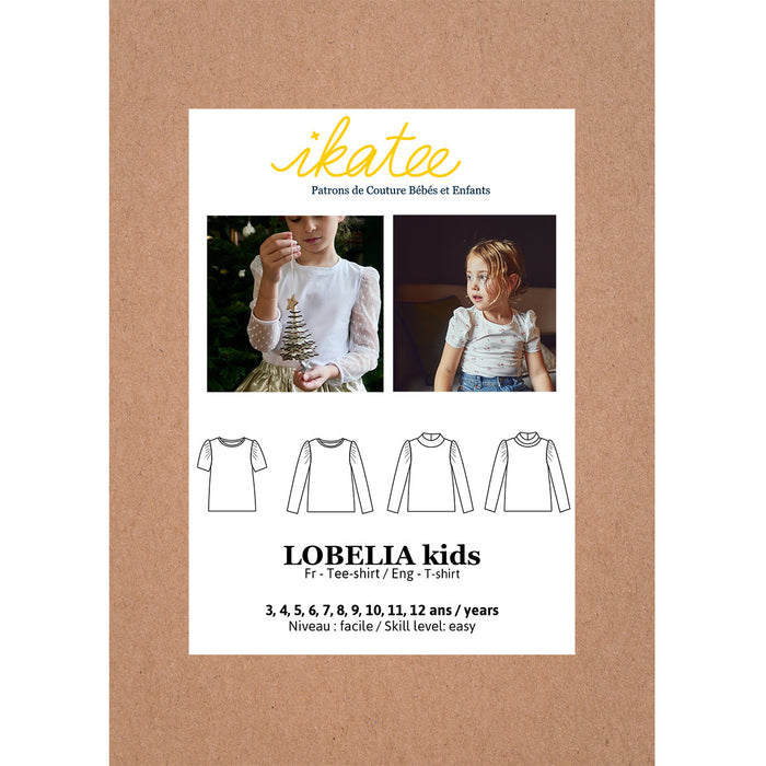 LOBELIA Kids Tee-shirt - 3-12Y-Paper Sewing Pattern