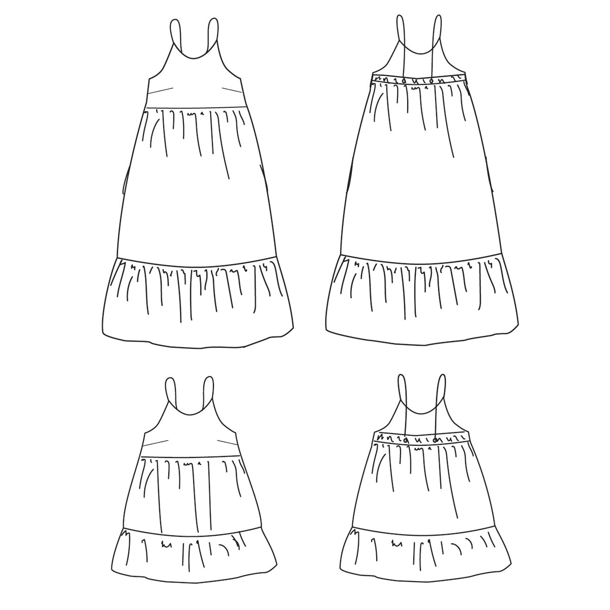Women's top and dress sewing pattern PDF